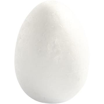 Eieren, H: 8 cm, wit, 5 stuk/ 1 doos, Nieuw