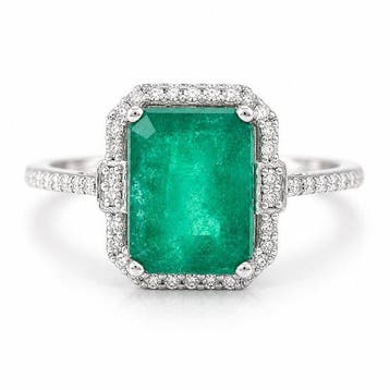Zonder minimumprijs - Ring Platina - 2.79ct. tw. Smaragd -, Nieuw
