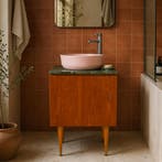 Badkamermeubel | Vintage | Teak |  4516, Huis en Inrichting, Badkamer | Badkamermeubels, Minder dan 50 cm, Ophalen of Verzenden