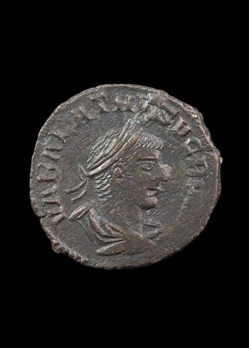 Oud-Romeins Brons Antoninianus van Vabalathus en Aurelian