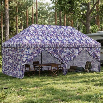 vidaXL Pop-up Gazebo met 4 Zijwanden 3 x 6 m Blauw, Verzenden, Nieuw