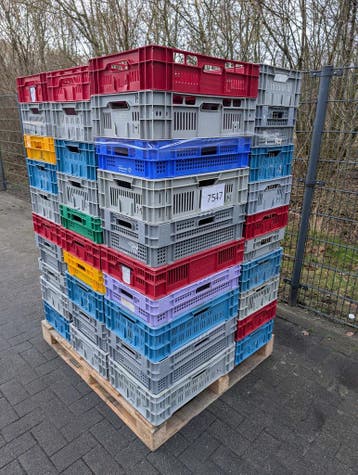 Kunststof kratten, palletactie € 149,-- per pallet, 40 tot 60 cm, 50 tot 75 cm, Minder dan 35 cm, Ophalen of Verzenden