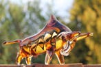 sculptuur, glazen stier massief - 20 cm - Glas