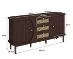 Dressoir met Rotan Schuifdeuren – Verstelbare Planken, Verzenden, Nieuw in verpakking