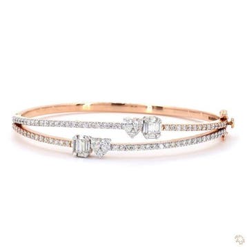 Armband - 14 karaat Roségoud - 2.00ct. tw. Diamant, Nieuw