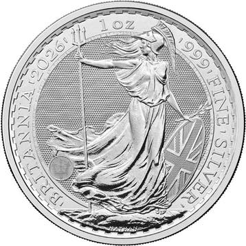 1 oz zilveren Britannia 2026, Verzenden, Zilver