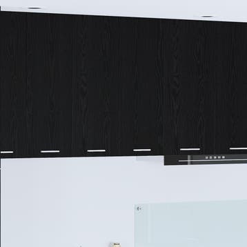 vidaXL Hangende kast met 2 deuren Zwart eiken 60 x 31 x 80, Verzenden, Nieuw, Zwart