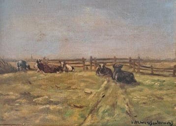 J. H. Weissenbruch (XIX-XX), Naar - Landschap met liggende