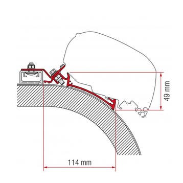 Fiamma Rapido Distinction Adapter 490 F65/F80, Ophalen of Verzenden, Nieuw, Fiamma