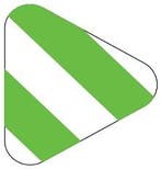 Haaientanden gestreept (20 stuks) - Polyvinylchloride (PVC), Verzenden