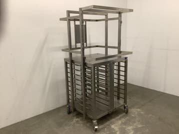 Mobiel Onderstel voor Combisteamer – Verrijdbaar RVS Frame, Ophalen of Verzenden, Gebruikt, RVS Meubilair