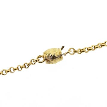 Gouden jasseron schakelketting, Sieraden, Tassen en Uiterlijk, Kettingen, Ophalen of Verzenden, Gebruikt, Goud, Goud