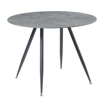 Eetkamerset Fitjar Ø100 cm met stoelen Lexnitz 5-delig [en.c, Verzenden, Nieuw