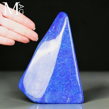 Extra Kwaliteit Afghaanse lapis lazuli plak - Natuurlijk