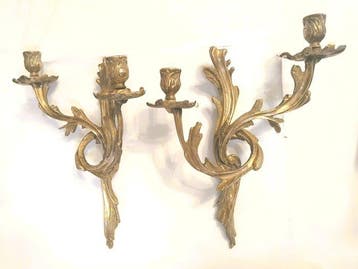 Wandkandelaar (2) - Brons