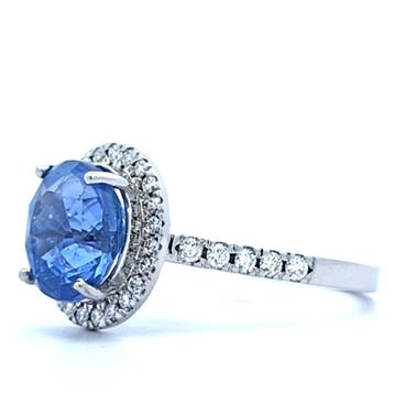 Zonder minimumprijs - Ring Platina - 3,27 ct Sri Lanka Geen, Nieuw