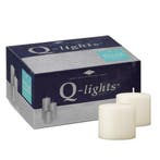 Stompkaarsen Ivoor, 100mm x 100mm, doos a 12 stuks.