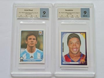 2010, 2007 Panini Lionel Messi, Ronaldinho 122 / 55, Nieuw