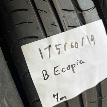 2 x Bridgestone Ecopia 175-60-19 Zomerbanden 7mm, 19 inch, Gebruikt, 175 mm, Ophalen of Verzenden