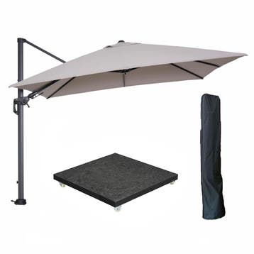 Garden Impressions Hawaii zweefparasol 300x300 cm carbon, Verzenden, Nieuw