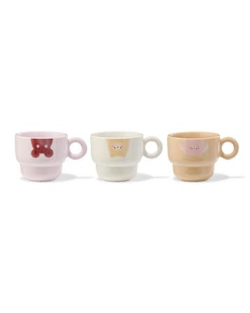 HEMA Mok 240 ml keramiek dieren - 3 stuks, Verzenden