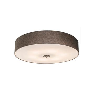 Smart plafondlamp taupe 70 cm incl. 6 Wifi A60 - Drum Jute, Verzenden, Nieuw