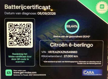 Citroën ë-Berlingo Club 136PK 50 kWh 3 FASE SNELLADEN APPLE, Automaat, Stof, Gebruikt, Citroën