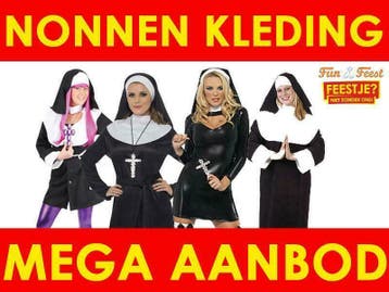 Nonnen carnavalskleding- Mega aanbod nonnen kostuums, Ophalen of Verzenden, Nieuw, Carnaval, Kleding