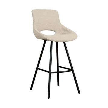 *WOONWINKEL* Tower Living Campo Barkruk Teddy Wit, Verzenden, Nieuw