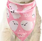 Halloween honden bandana Boo Dog roze of zwart, Verzenden, Nieuw, Feestartikel, Halloween of Griezel