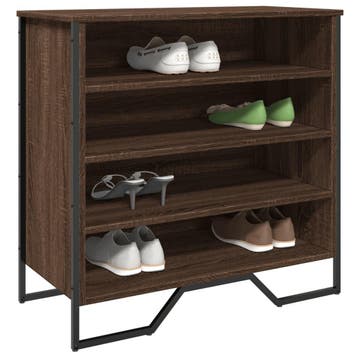 vidaXL Schoenenkast 80x38x78 cm bewerkt hout bruin, Verzenden, Nieuw