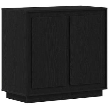 Dressoir Zwart Eiken 80x34cm | Laatste Stuk!, Gebruikt, Rustiek, Minder dan 100 cm, 25 tot 50 cm
