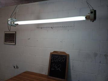 Polamp - Plafondlamp - Vintage-fabriekslamp - Metaal,