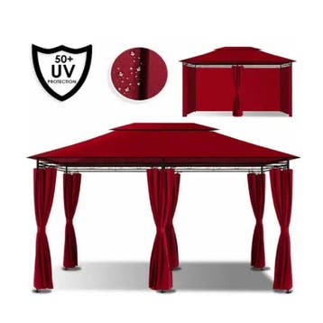 Paviljoen 4 x 3 Haines Rood, Tuin en Terras, Partytenten, Ophalen of Verzenden, Nieuw