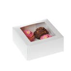 HoM Cupcake Doosje 4 Wit (incl. tray met venster) 100st, Verzenden, Nieuw