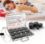 Hot Stone Massageset met Verwarming en Temperatuurregeling, Sport en Fitness, Massageproducten, Verzenden, Nieuw