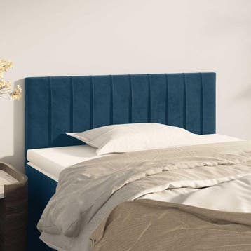 Bedbord fluweel 90cm donkerblauw | retourdeal 47% korting, Huis en Inrichting, Verstelbaar, 90 cm, Eenpersoons, Blauw