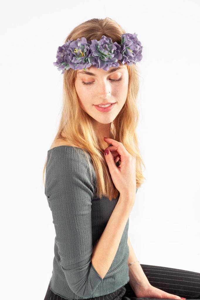 KIMU® Bloemenkrans Haar Hibiscus Paars Hawaii Paarse Bloemen, Kleding | Dames, Carnavalskleding en Feestkleding, Accessoires, Nieuw
