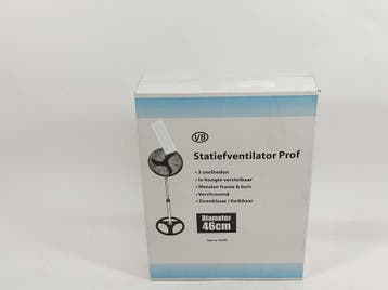 VB Tools Statiefventilator 45cm - Zwart, Verzenden, Nieuw