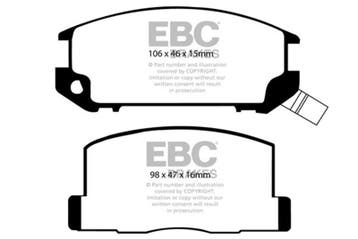 EBC 85-90 Toyota MR2 1.6 Yellowstuff Rear Brake Pads, Ophalen of Verzenden, Nieuw