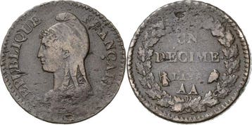 Décime 1798/1799 (= An 5), Frankreich Erste Republik 1793.., Verzenden