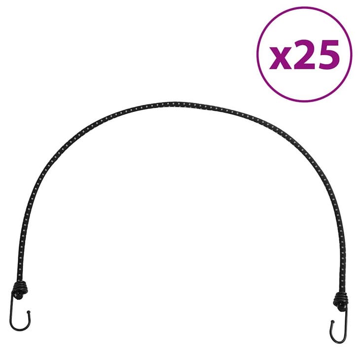 vidaXL Spanelastieken met reflecterende strips en haken 25, Caravans en Kamperen, Tentaccessoires, Nieuw, Verzenden