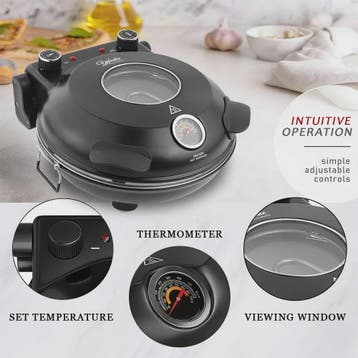Elektrische Pizzaoven 12 Inch - 1200W met Keramische Steen &, Verzenden, Nieuw