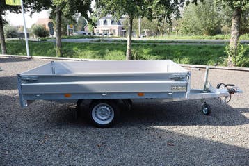 Hapert enkelasser plateauwagen aanhangwagen, Ophalen, Nieuw