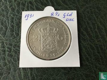 Nederland 2½ gulden 1931, Postzegels en Munten, Munten | Nederland, Verzenden, Overige waardes, Losse munt, Goud