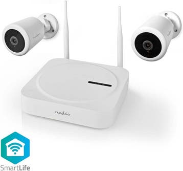 Nedis SLNVR201CWT SmartLife draadloos camerasysteem - 2 x ca, Verzenden, Zo goed als nieuw