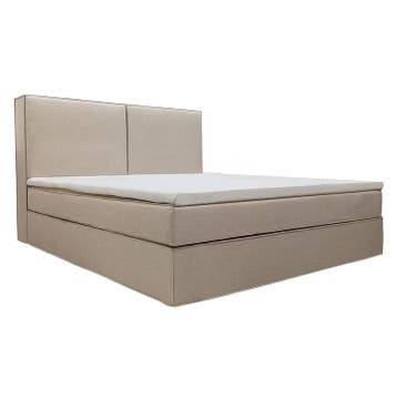 Boxspring Detroit - Chenillestof - Incl. Opbergruimte - Beig, Verzenden, Nieuw