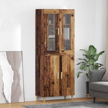 vidaXL buffetkast Oud Hout 69,5 x 34 x 180 cm Geengineerd, Minder dan 50 cm, Verzenden, Nieuw, Minder dan 100 cm