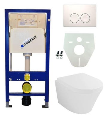 Geberit UP 100 Vesta wc+zitt.+ Delta 21 wit, Verzenden, Nieuw