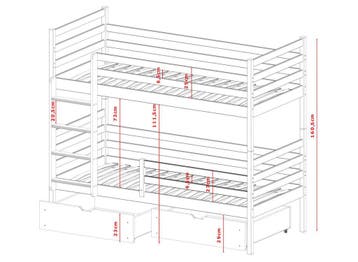 ACTIE! Stapelbed met Lade Nino - 2-persoons 80 x 160/180/200, Verzenden, Nieuw, Stapelbed